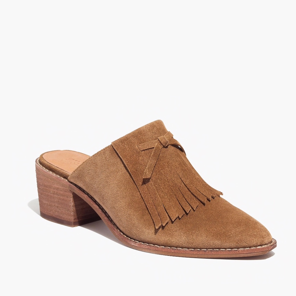 Madewell Dani Fringed Mule Slip-On Shoes Size 8